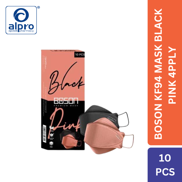Boson Kf94 Mask Black  Pink  4Pply 10Pcs