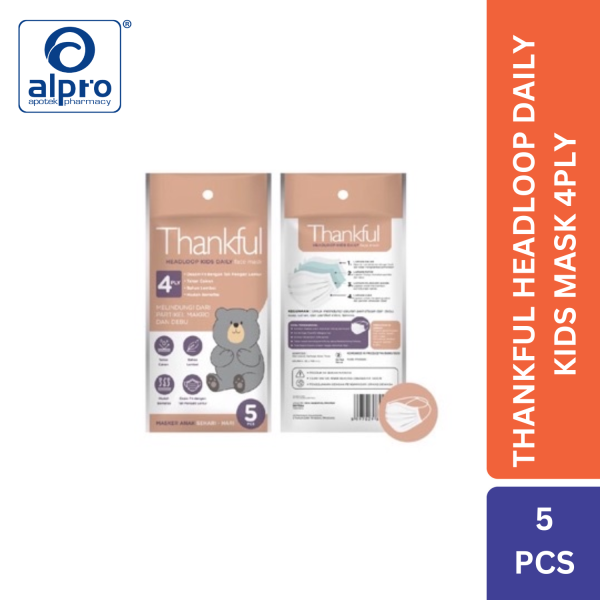 Thankful Headloop Daily Kids Mask 4Ply 5Pcs