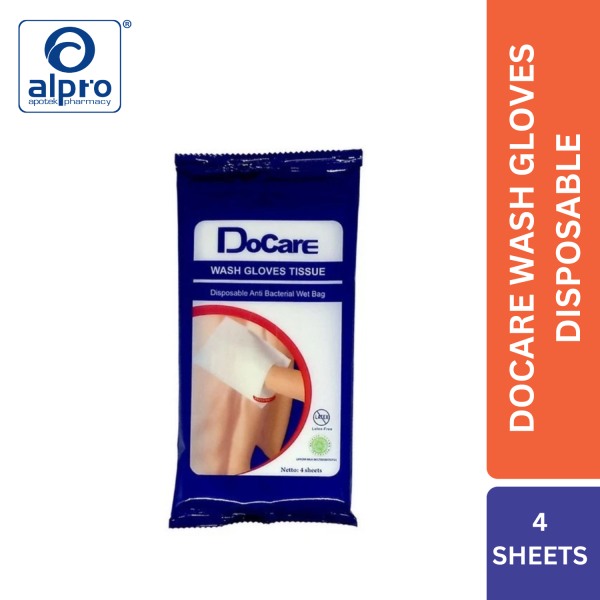 Docare Wash Gloves Disposable 4Pcs