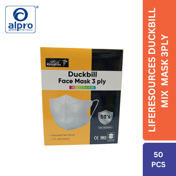 Liferesources Duckbill Mix  Mask 3Ply 50Pcs