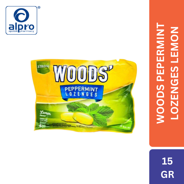 Woods Peppermint Lozenges Lemon 15G