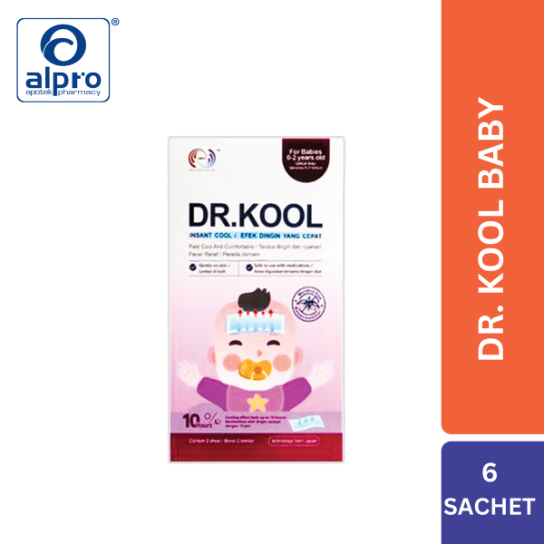 Dr. Kool Baby  Untuk Menurunkan Suhu Tubuh 6Pcs