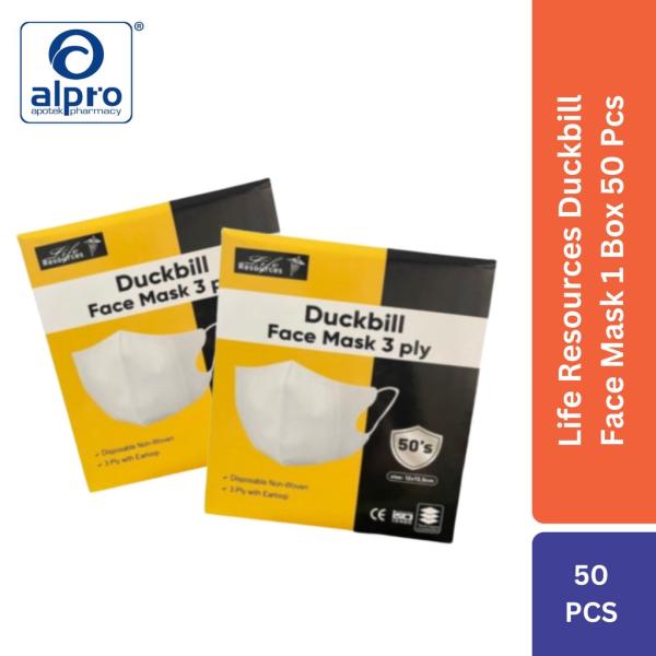 Liferesources Duckbill Mask White 50Pcs